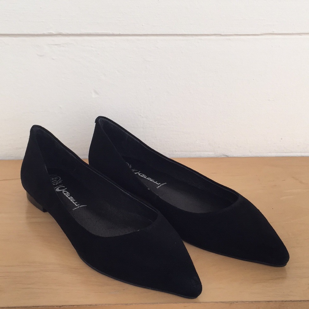 New Jeffrey Campbell Ruston Black Suede Flats 6
